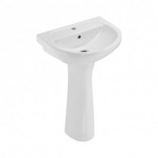 Essco by Jaquar  - Cosmo (CMS-WHT-103803 + CMS-WHT-103301)-WALL HUNG BASIN, SIZE: 510X400X180 mm + FULL PEDESTAL