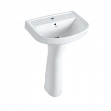 Essco by Jaquar  - Cosmo (ECS-WHT-801 +  ECS-WHT-301)-WALL HUNG BASIN, SIZE: 550X410X190 mm + FULL PEDESTAL 