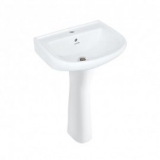 Essco by Jaquar  - Cosmo (ECS-WHT-805 + ECS-WHT-301)-WALL HUNG BASIN, SIZE: 510X415X195 mm + FULL PEDESTAL 