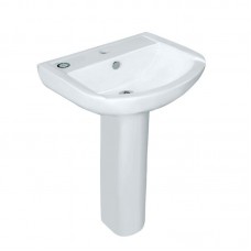 Jaquar Aria (ARS-WHT-39801 + ARS-WHT-39301)-Wall Hung Basin with Pedestal, Size:560x470x190 mm