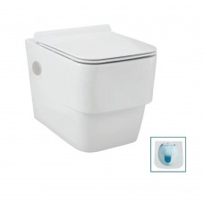 Jaquar D'Arc (DRS-WHT-37953UFSM)-Rimless Wall Hung WC with UF soft close slim seat cover