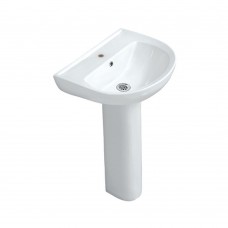 Jaquar Florentine (FLS-WHT-5801 + FLS-WHT-5301)-Wall Hung Basin with Pedestal, Size: 565x440x210 mm